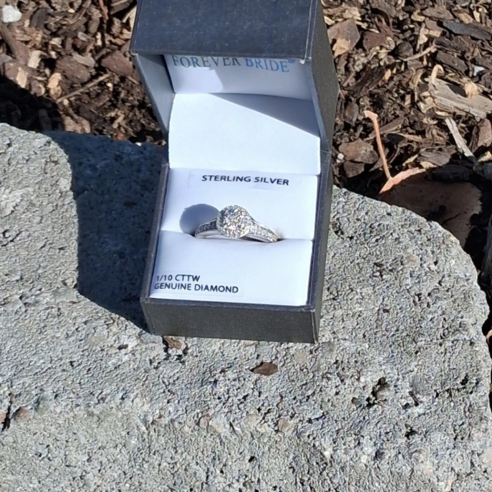 Forever Bride Silver Diamond Ring